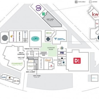 The Hill Shopping Center plan - map of store locations