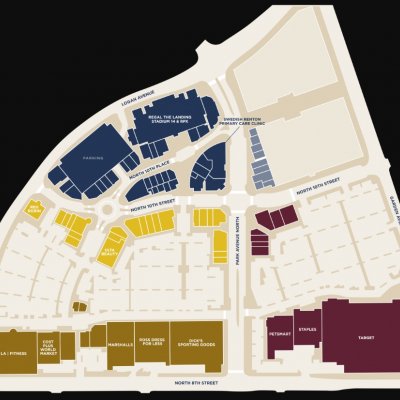 The Landing plan - map of store locations