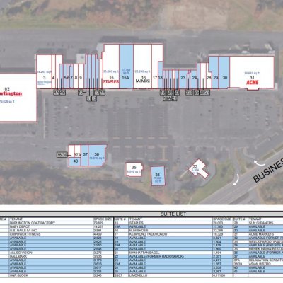 The Lawrence Shopping Center plan - map of store locations