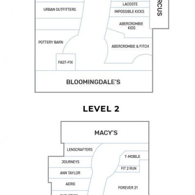 The Mall at Millenia plan - map of store locations