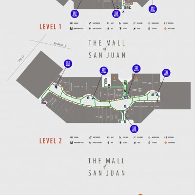 The Mall of San Juan plan - map of store locations