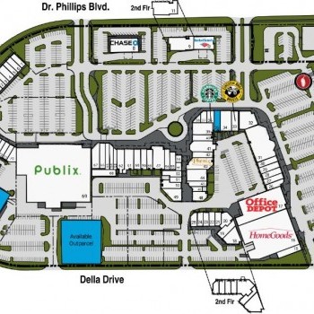 The Marketplace at Dr. Phillips plan - map of store locations