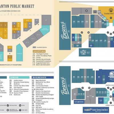 The Marketplace at Steamtown plan - map of store locations