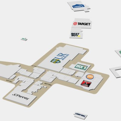 The Marketplace Mall plan - map of store locations