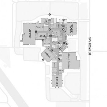 The Oaks Mall plan - map of store locations