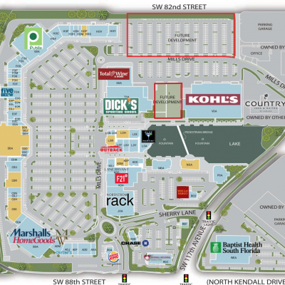 The Palms at Town & Country plan - map of store locations