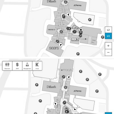 The Parks at Arlington plan - map of store locations