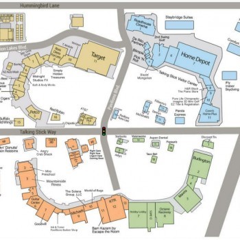 The Pavilions at Talking Stick plan - map of store locations