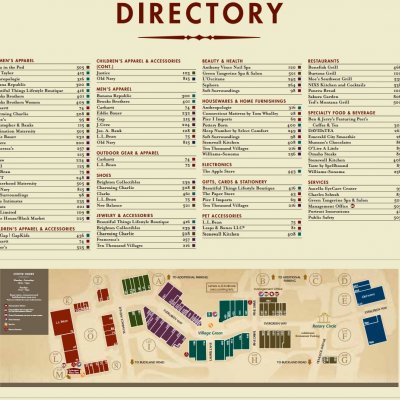 The Promenade Shops at Evergreen Walk plan - map of store locations