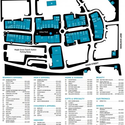 The Shoppes at Arbor Lakes plan - map of store locations