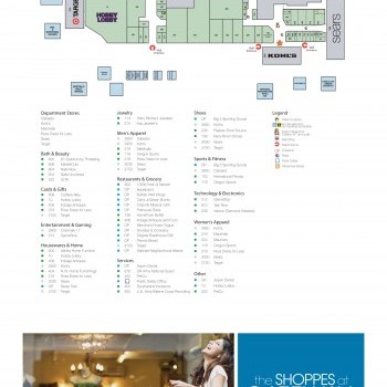 The Shoppes at Gateway plan - map of store locations