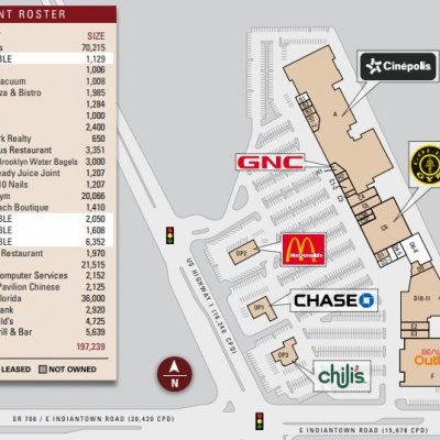 The Shoppes at Jupiter plan - map of store locations