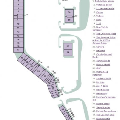 The Shoppes at Montage plan - map of store locations