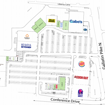 The Shoppes at Rivergate plan - map of store locations