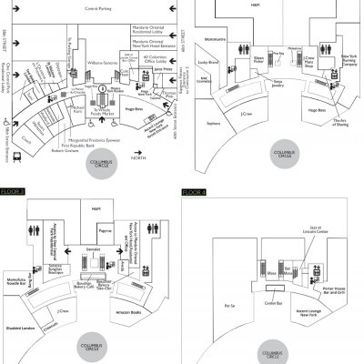 The Shops at Columbus Circle plan - map of store locations