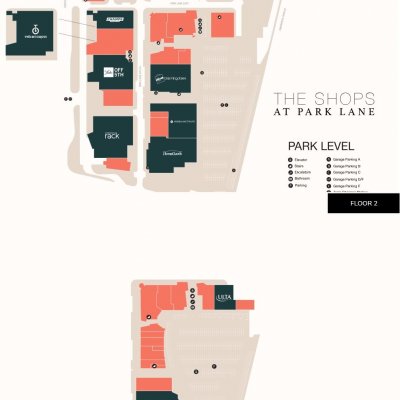 The Shops at Park Lane plan - map of store locations