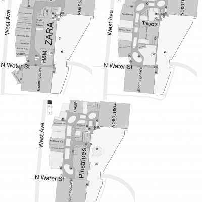 The SoNo Collection plan - map of store locations