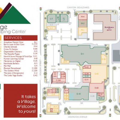 The Village plan - map of store locations