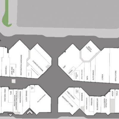 The Village at Corte Madera plan - map of store locations