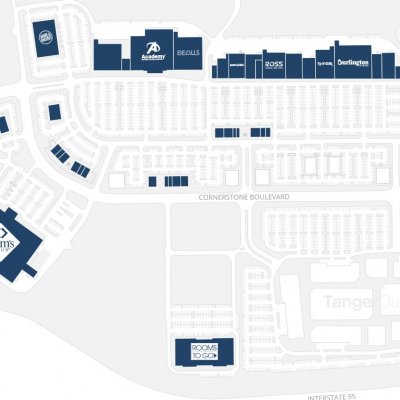 Tomoka Town Center plan - map of store locations