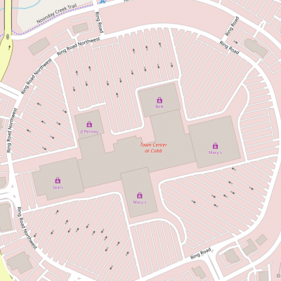 Town Center at Cobb plan - map of store locations