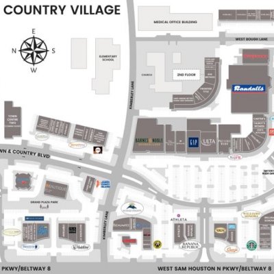 Town & Country Village plan - map of store locations