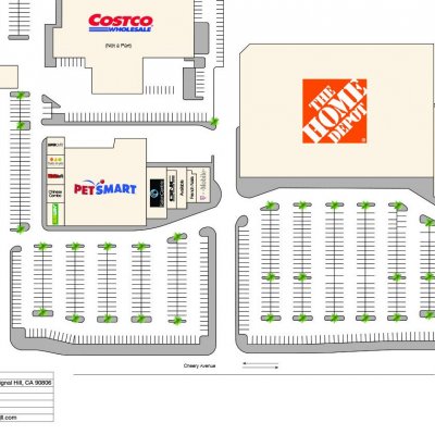 Towne Center East plan - map of store locations