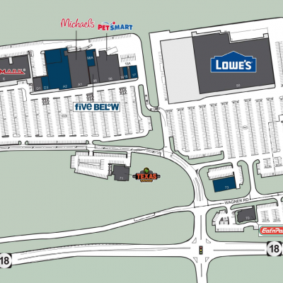 Township Marketplace plan - map of store locations