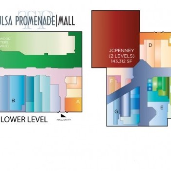 Tulsa Promenade plan - map of store locations