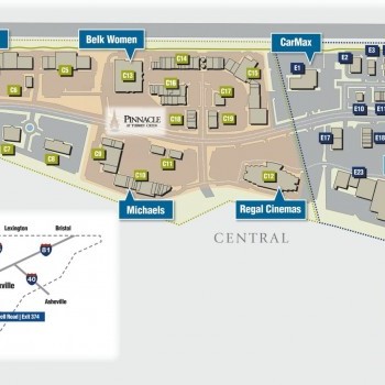 Turkey Creek plan - map of store locations