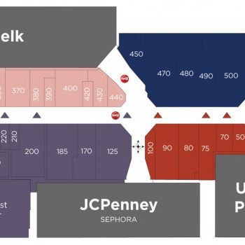 Turtle Creek Mall plan - map of store locations