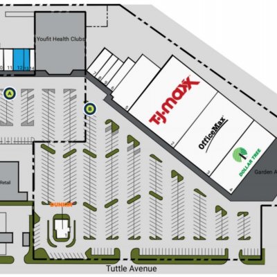 Tuttlebee Plaza plan - map of store locations