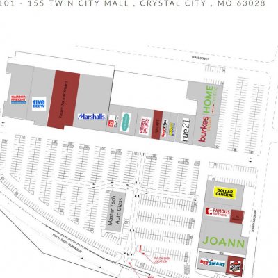 Twin City Mall plan - map of store locations