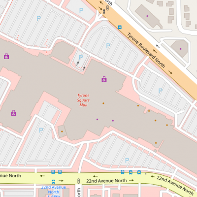 Tyrone Square Mall plan - map of store locations