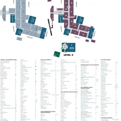 Tysons Corner Center plan - map of store locations