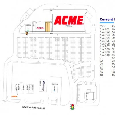 Unity Plaza plan - map of store locations