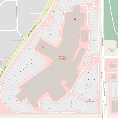 University Park Mall plan - map of store locations