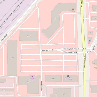 University Park Village plan - map of store locations