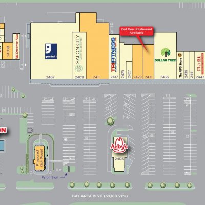 University Plaza plan - map of store locations