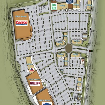 University Village Colorado plan - map of store locations