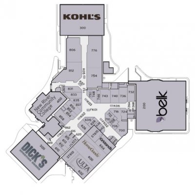 Uptown Christiansburg plan - map of store locations