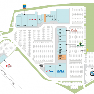 Valley Centre plan - map of store locations