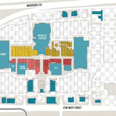 Valley Fair Mall plan - map of store locations