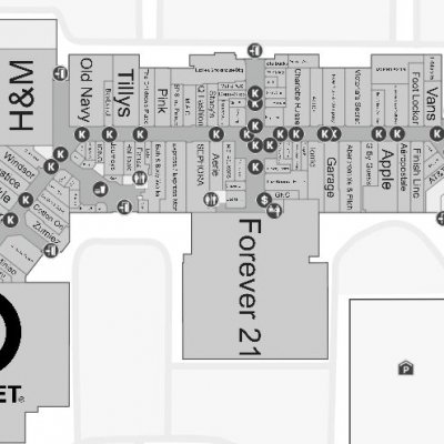 Valley Plaza Mall plan - map of store locations