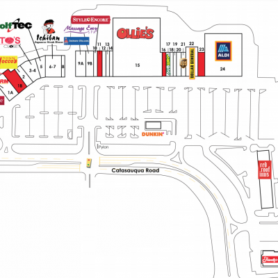 Valley Plaza Shopping Center plan - map of store locations
