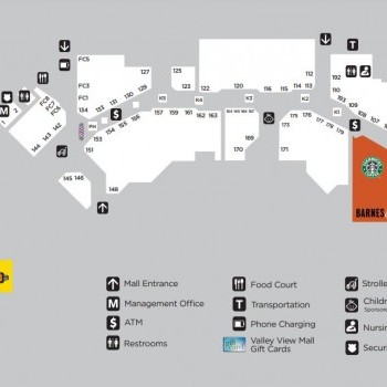 Valley View Mall plan - map of store locations