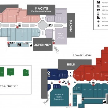 Valley View Mall plan - map of store locations