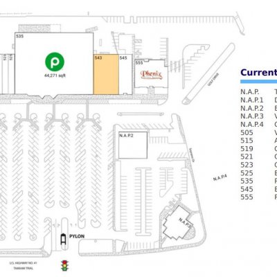 Venice Shopping Center plan - map of store locations