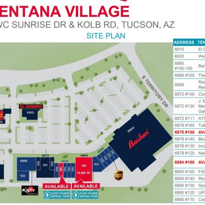 Ventana Village plan - map of store locations