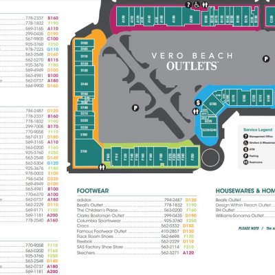Vero Beach Outlets plan